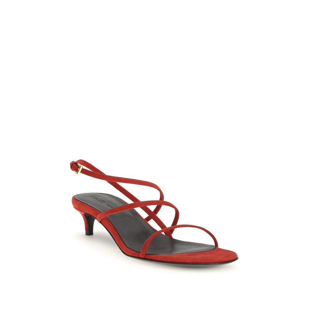 Khaite Multicolor Calf Leather Bos Taurus Stiletto Heel Sandals