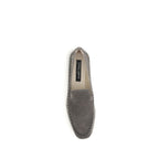 Giorgio Armani Gray Calf Leather Bos Taurus Slip-On Loafers