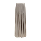 Giorgio Armani Gray Viscose Midi Skirt