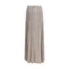 Giorgio Armani Gray Viscose Midi Skirt