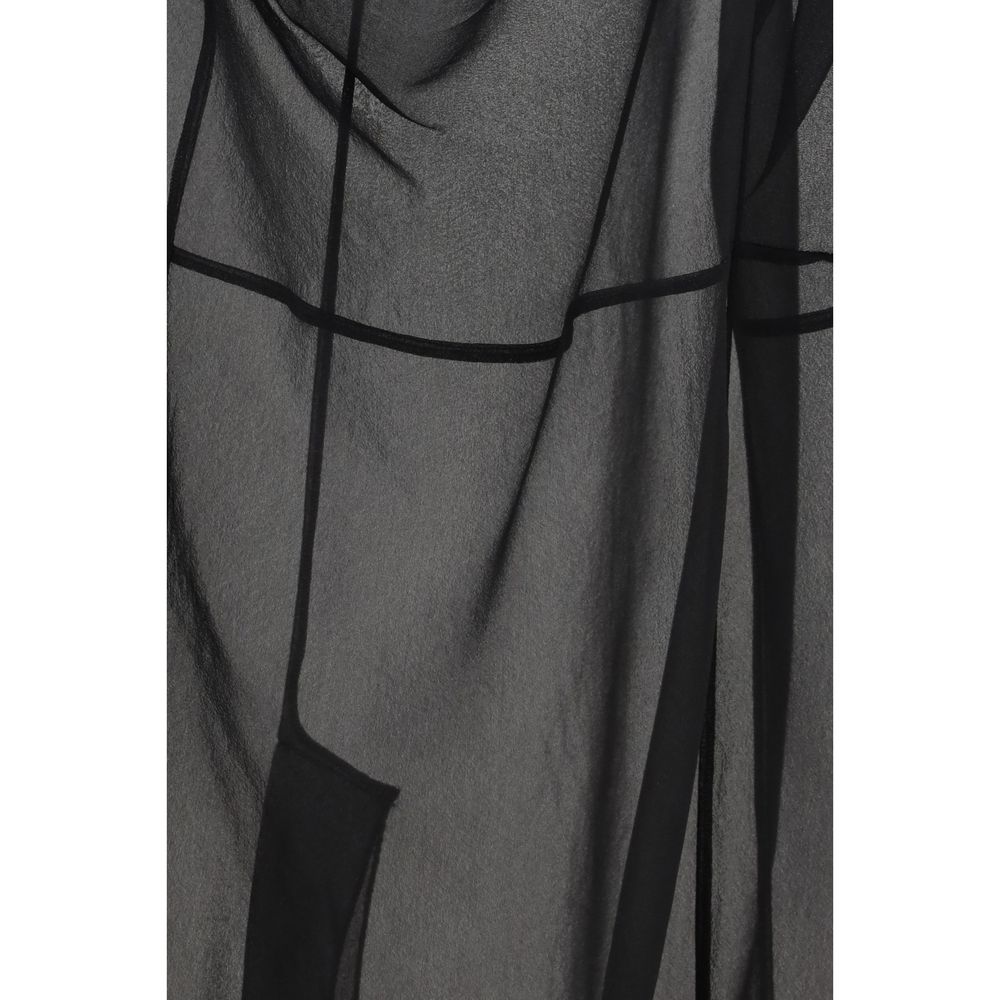 Prada Black Polyester Midi Skirt