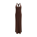 Staud Brown Acetate Casual Dress