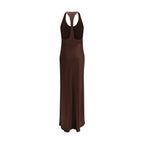 Staud Brown Acetate Casual Dress