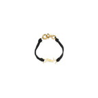 Saint Laurent Black Calf Leather Bos Taurus Bracelet