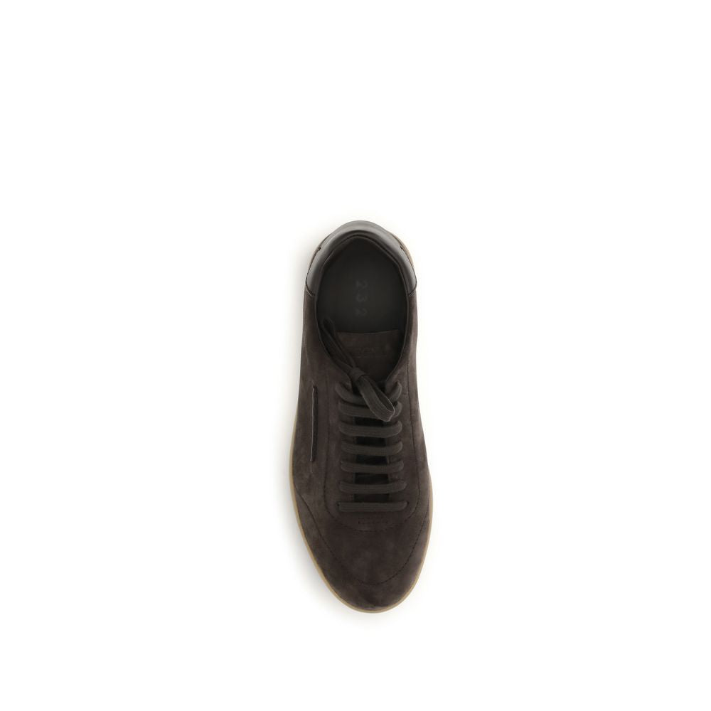 ZEGNA Brown Calf Leather Bos Taurus Low Top Sneakers