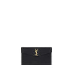 Saint Laurent Black Calf Leather Bos Taurus Clutch Bag