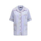 Dolce & Gabbana Blue Cotton Pattern Shirt