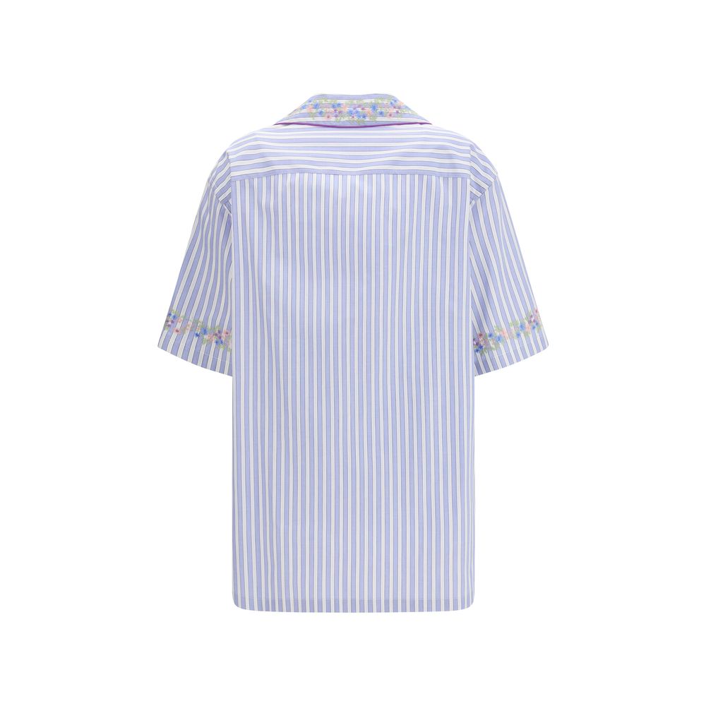 Dolce & Gabbana Blue Cotton Pattern Shirt