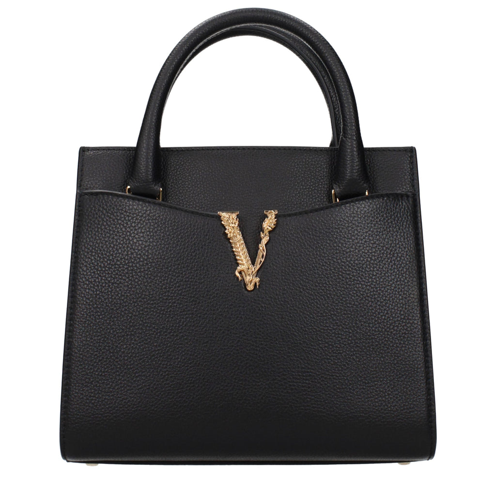 Versace Black Leather Handbag