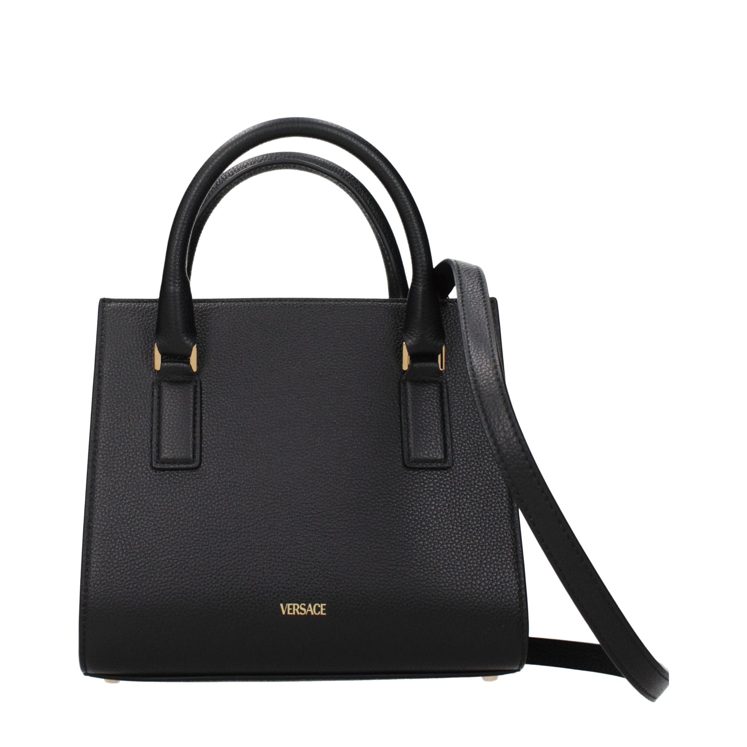 Versace Black Leather Handbag