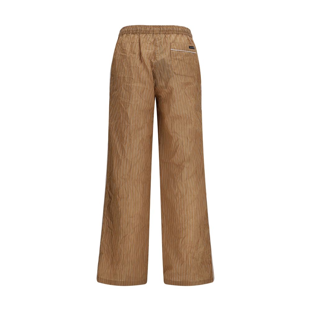 Dolce & Gabbana Brown Linen Casual Pants