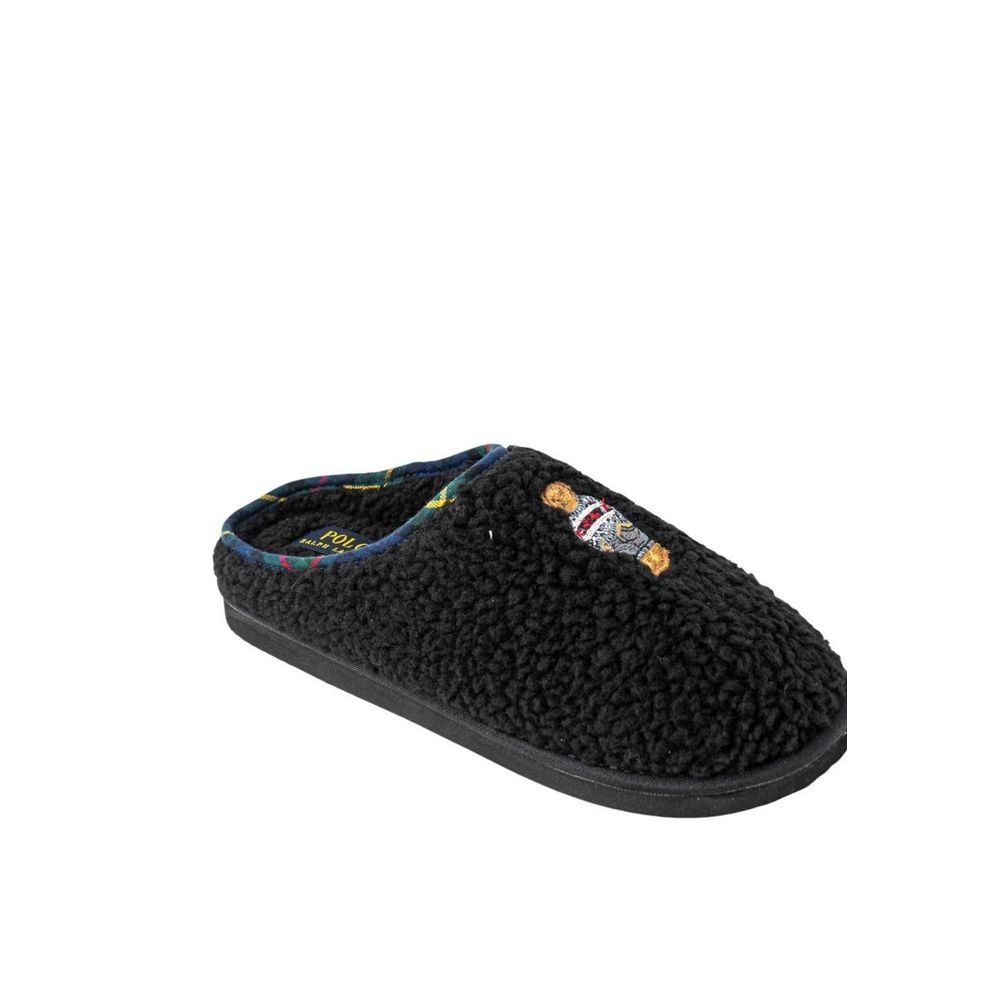 Ralph Lauren Black Cotton Slippers