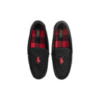 Ralph Lauren Black Faux Fur Slippers