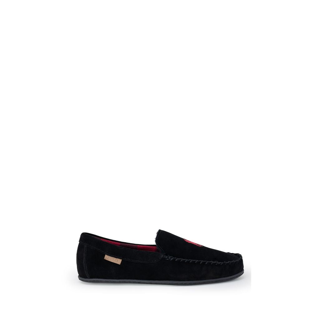 Ralph Lauren Black Faux Fur Slippers