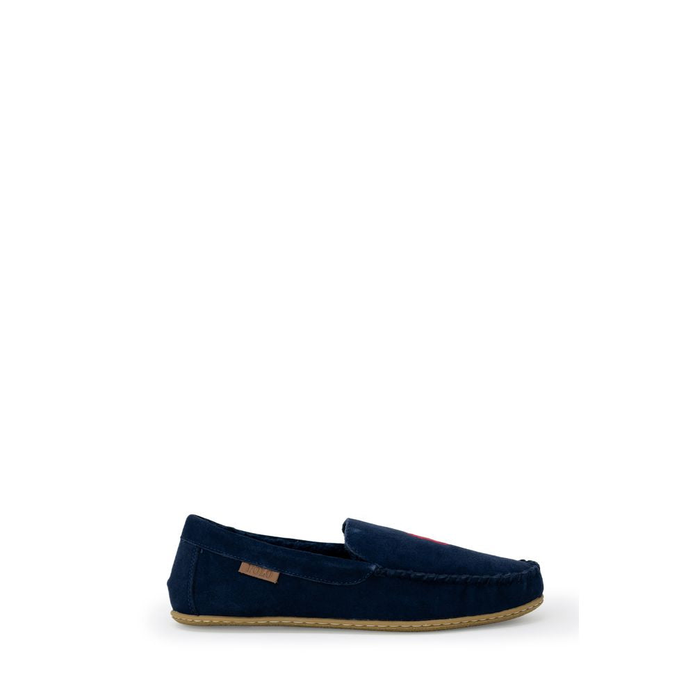 Ralph Lauren Blue Faux Fur Slippers
