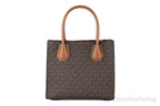 Michael Kors MICHAEL KORS Mercer 35S1GM9M2B Medium Logo And Leather Accordion Crossbody Bag In Brown