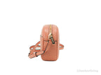 Michael Kors Jet Set Travel Medium Sherbert Leather Oval Camera Crossbody Bag