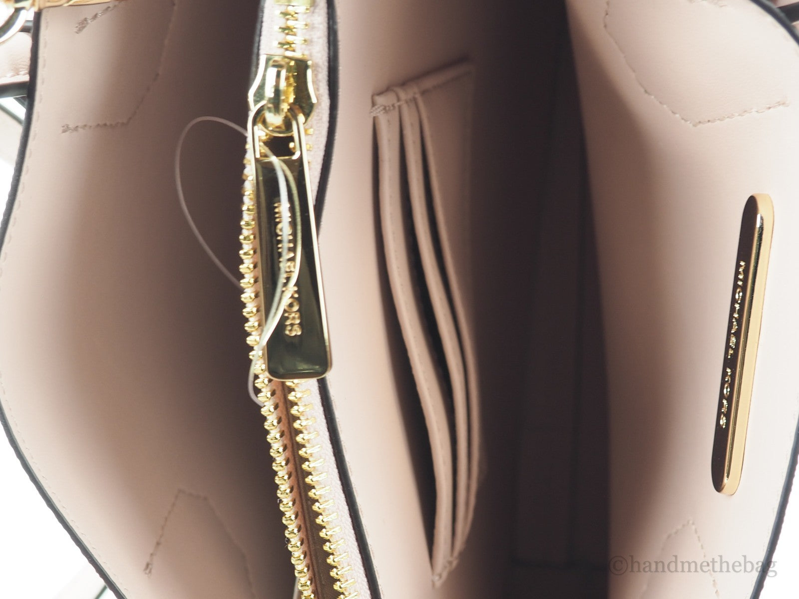 Michael Kors MICHAEL KORS Mercer 35S1GM9M2B Medium Logo And Leather Accordion Crossbody Bag In Powder Blush Multi