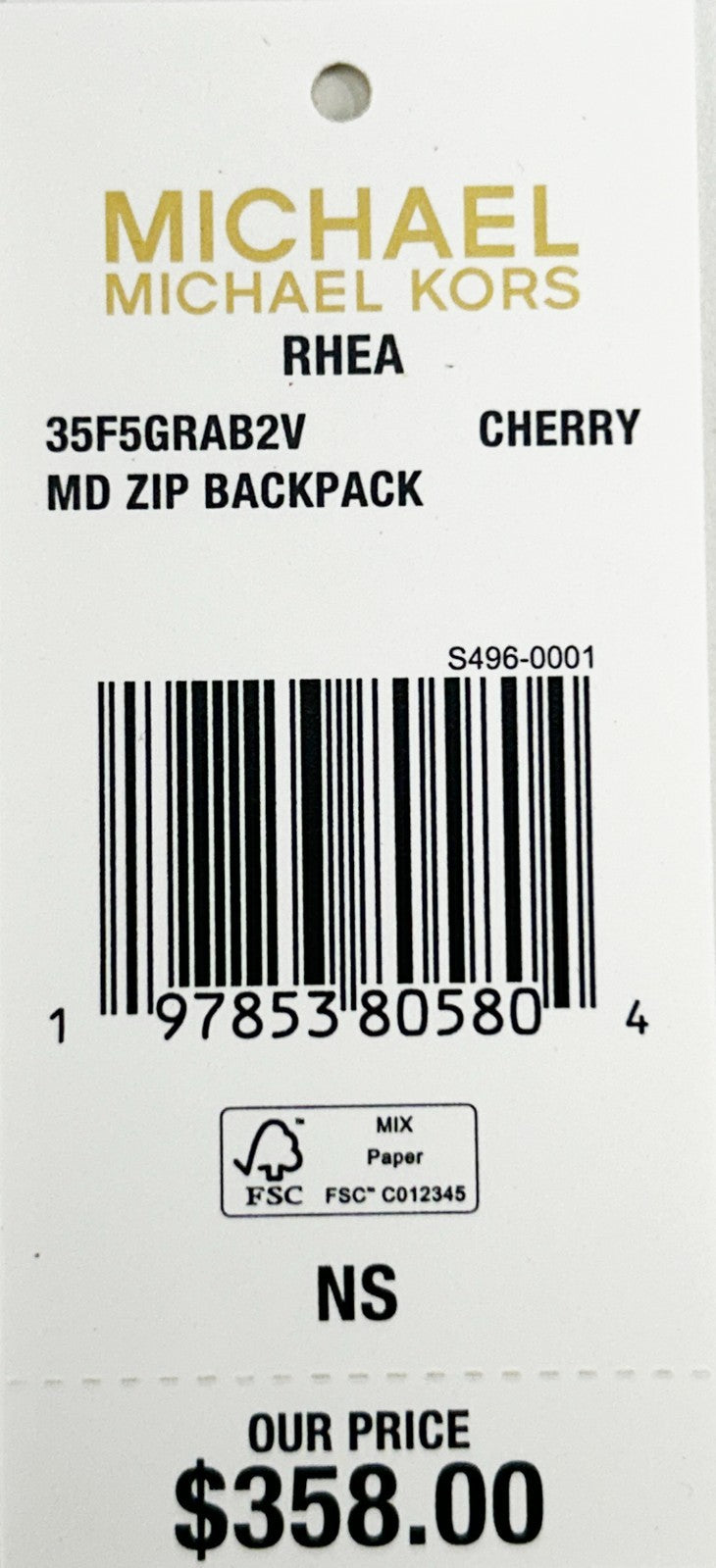 Michael Kors Rhea Medium PVC Backpack Bookbag