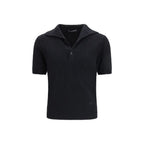 Dolce & Gabbana Black Cotton Polo Shirt