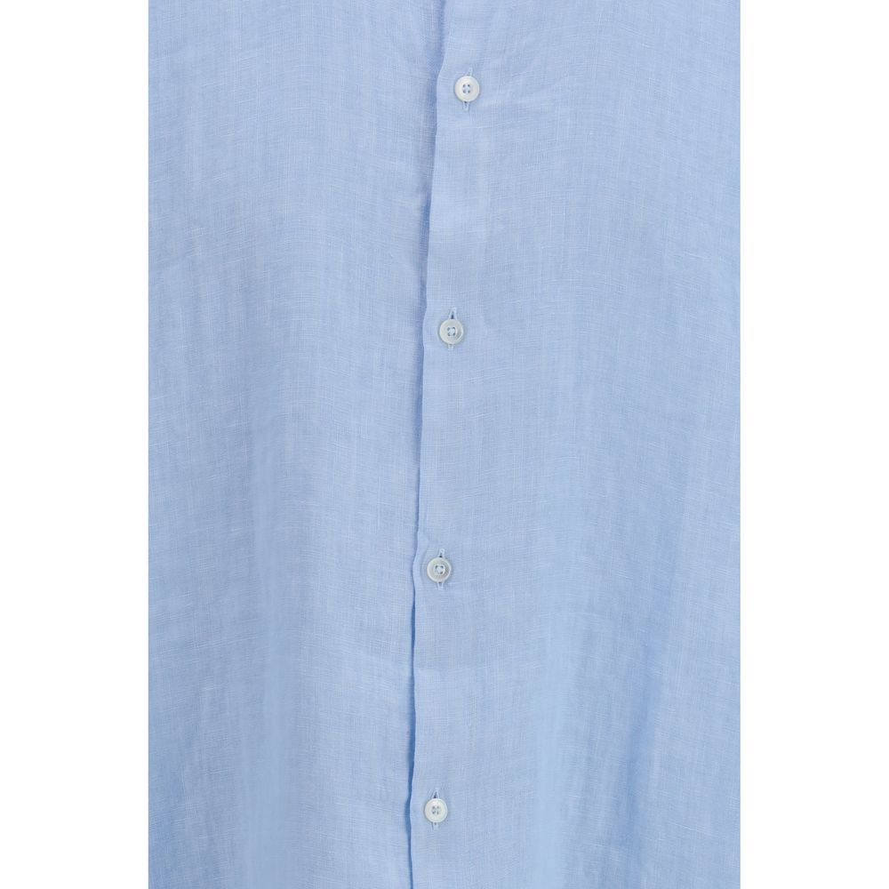 Brooksfield Blue Linen Shirt