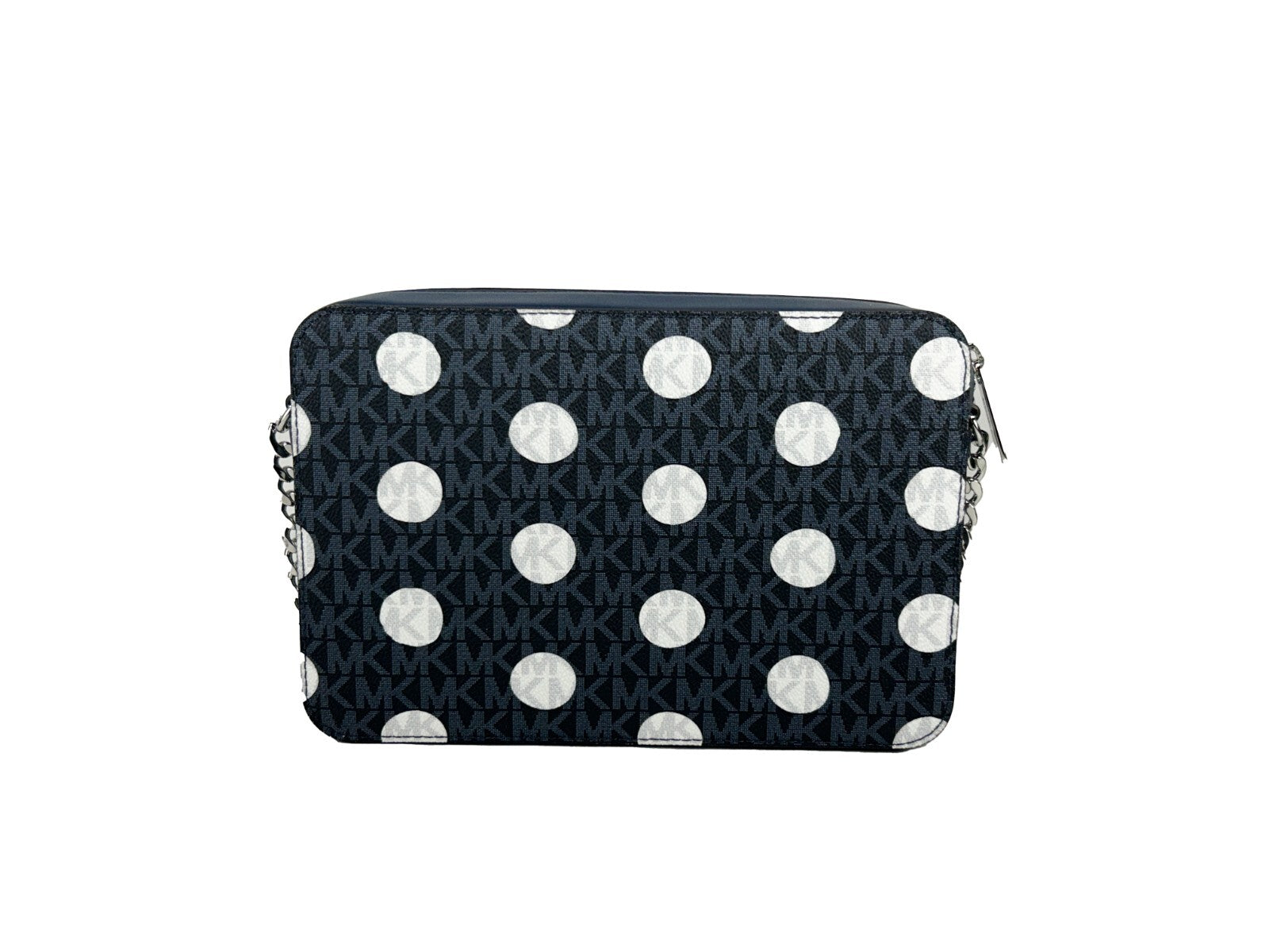 Michael Kors Women'S Jet Set Large Polka Dot Signature Logo Crossbody Bag (Navy) 35S5STTC3O-414