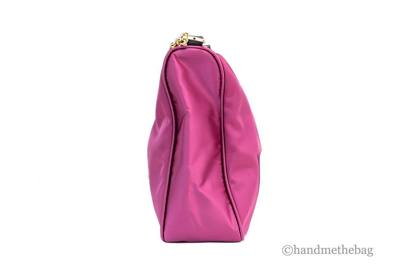 Versace Small Dahlia Nylon Fabric Medusa Pendant Crossbody Shoulder Purse Bag