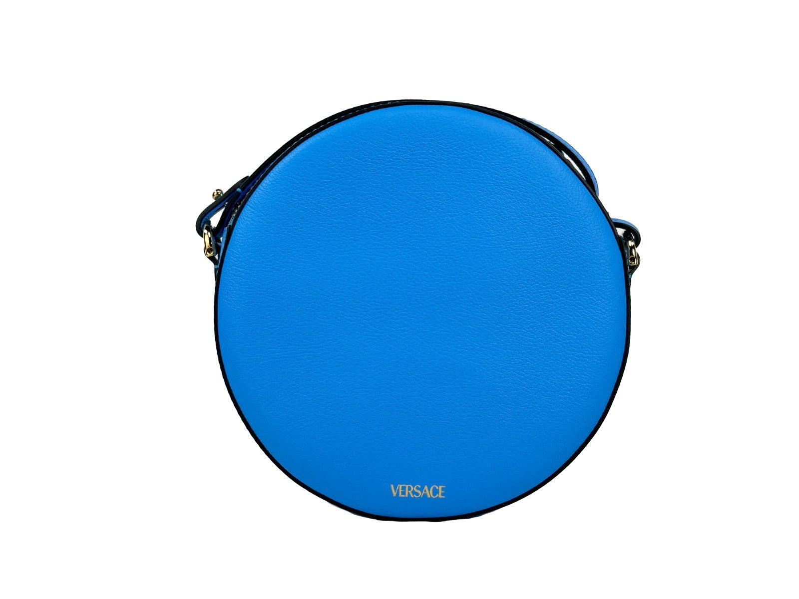 Versace Round Disco Leather Camera Case Crossbody Bag