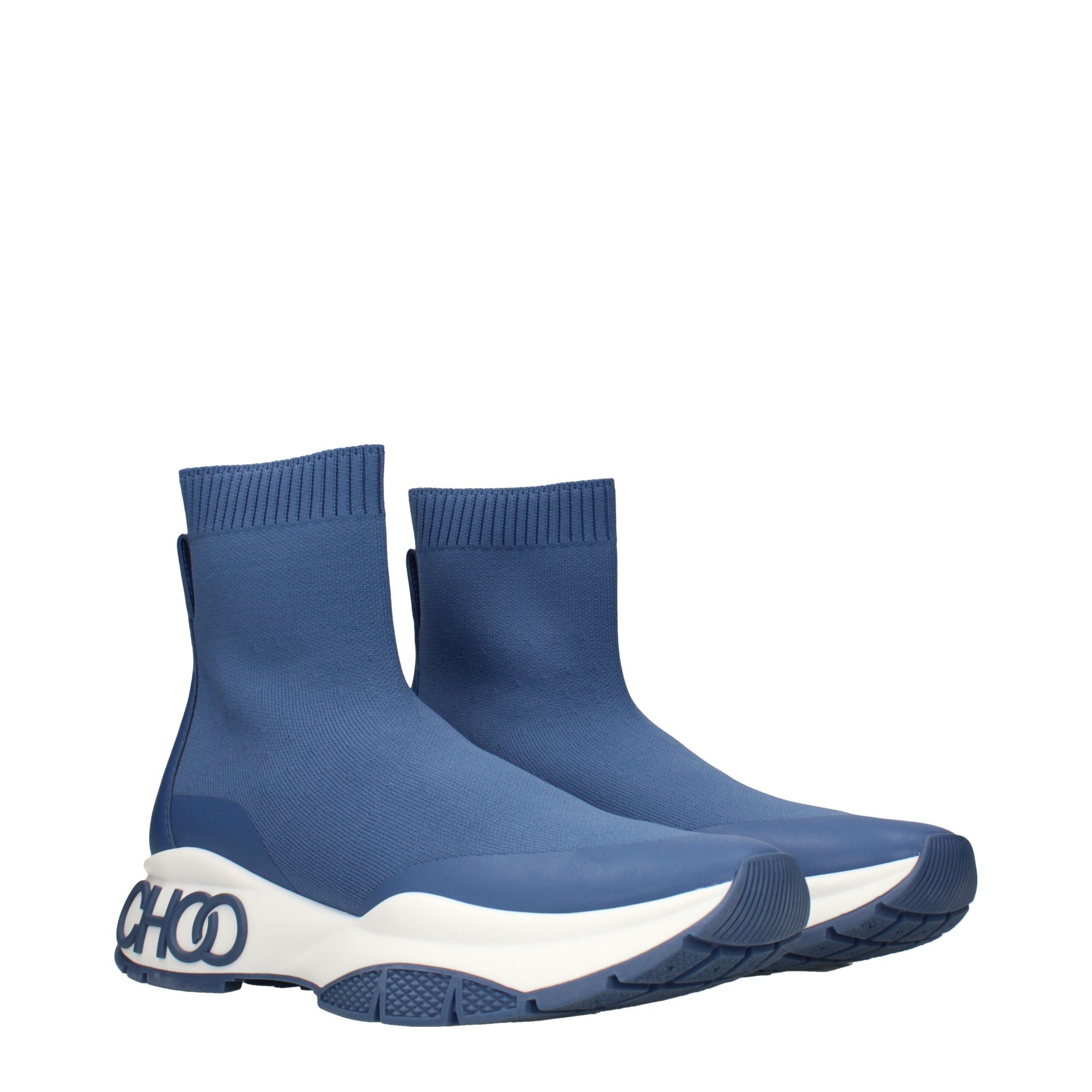 Jimmy Choo Blue Fabric Ankle Boots