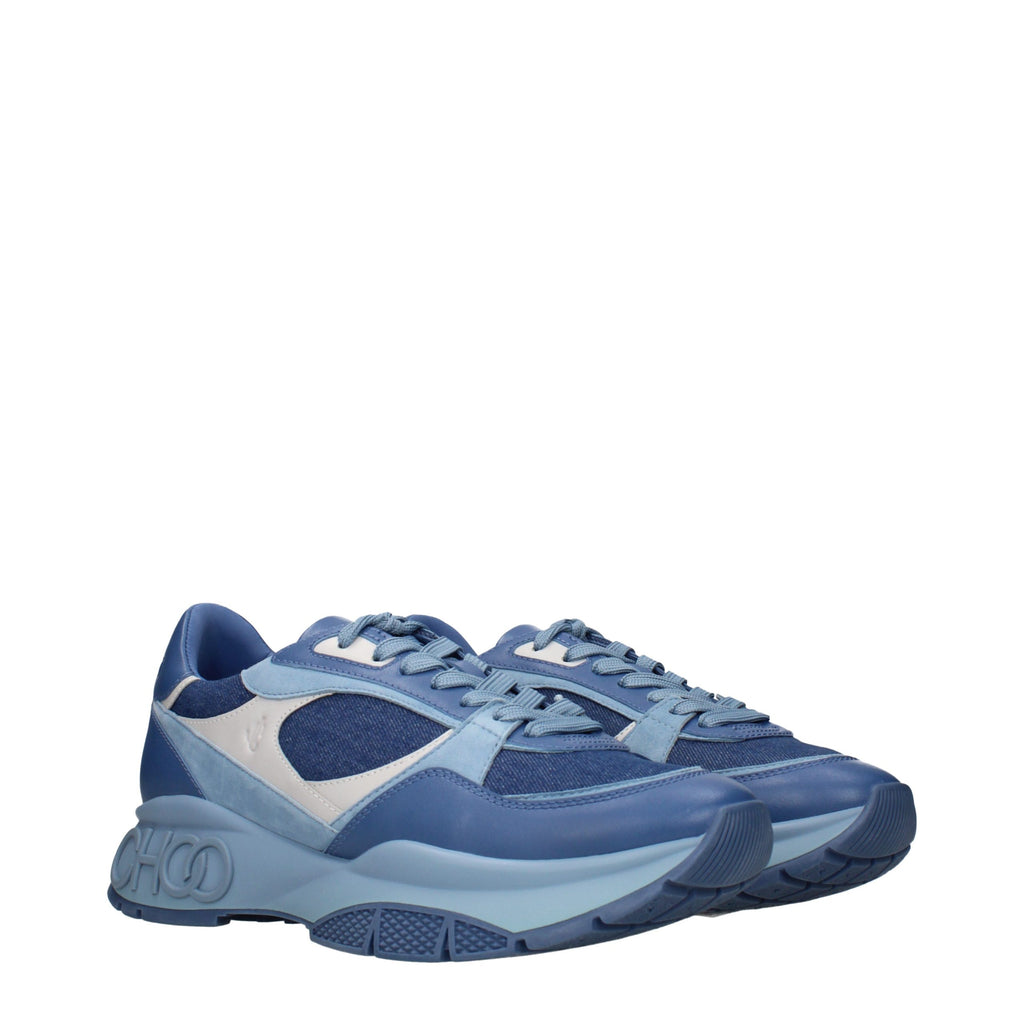 Jimmy Choo Blue Fabric Sneakers