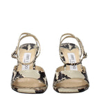 Jimmy Choo Multicolor Leather Stiletto Heel Sandals