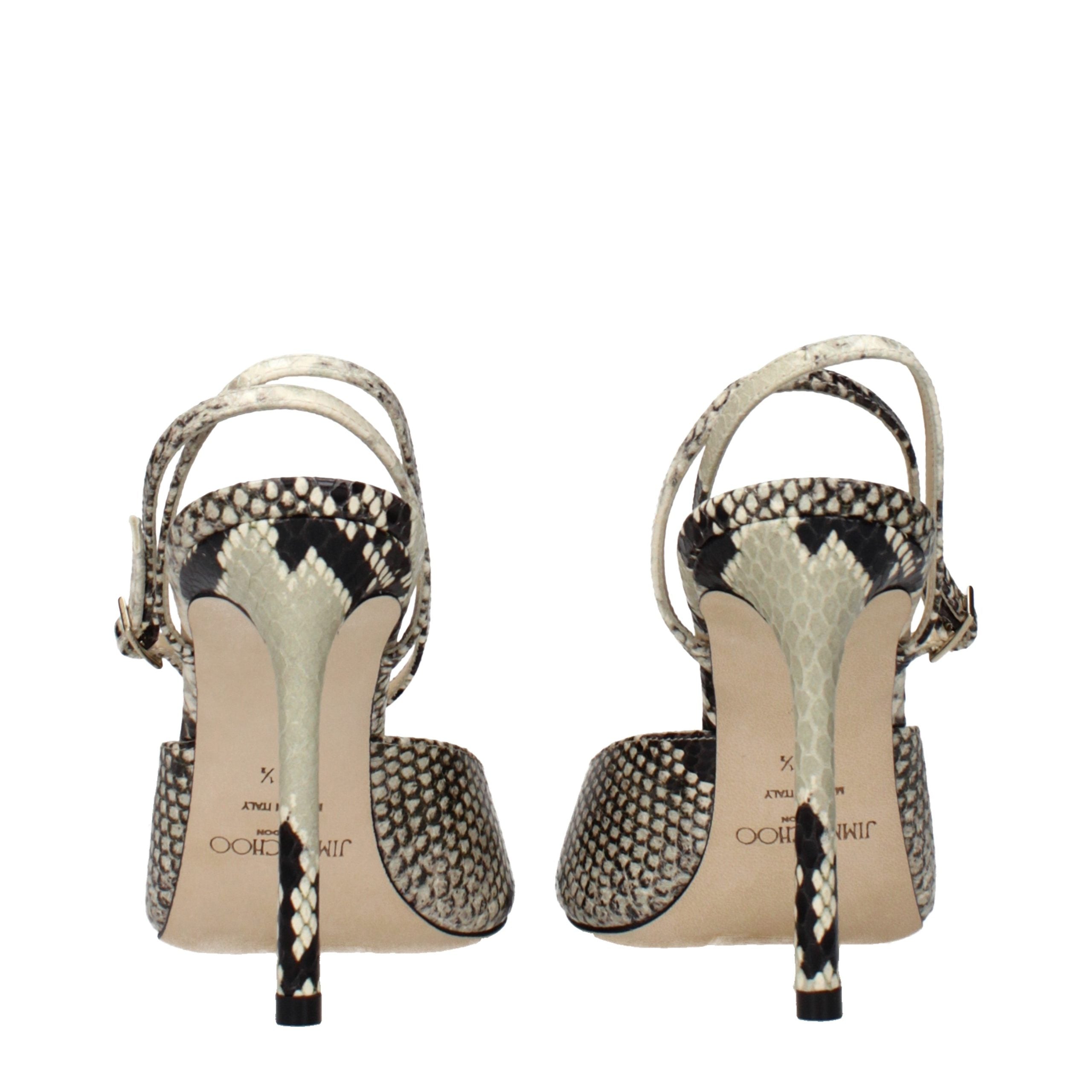 Jimmy Choo Multicolor Leather Stiletto Heel Sandals