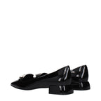 Jimmy Choo Black Leather Slip-On Loafers