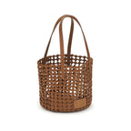 Staud Brown Calf Leather Bos Taurus Shoulder Bag