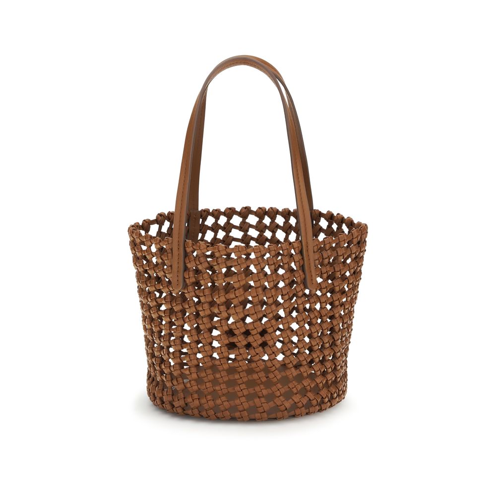 Staud Brown Calf Leather Bos Taurus Shoulder Bag