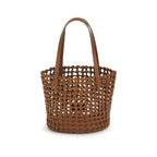 Staud Brown Calf Leather Bos Taurus Shoulder Bag