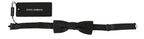 Dolce & Gabbana Men Gray Pattern Silk Adjustable Neck Papillon Bow Tie