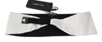 Dolce & Gabbana White Men Waist Belt 100% Silk Cummerbund