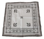 Costume National White Printed Bandana Cotton Scarf