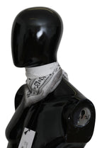 Costume National White Printed Bandana Cotton Scarf