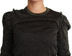 Dolce & Gabbana Black Gold Cropped Women Pullover Sweater