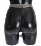 Dolce & Gabbana Black Silk Clear Crystal Bow Waist Belt