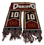 Dolce & Gabbana Multicolor Wool Knit DG King Shawl Wrap Scarf