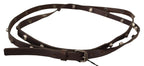 Costume National Brown Leather Silver Tone Buckle Belt