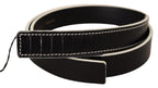 Costume National Black White Leather Fashion Waist  Belt