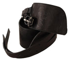 Costume National Dark Brown Leather Double Buckle Belt