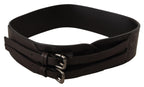 Costume National Dark Brown Leather Double Buckle Belt