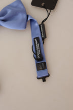 Dolce & Gabbana Purple 100% Silk Adjustable Neck Papillon Bow Tie