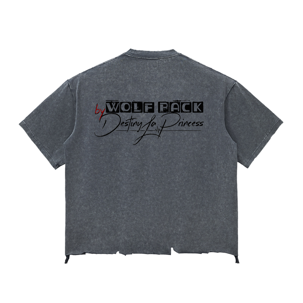 Snow Wash Raw-Hem Boxy T-shirt
