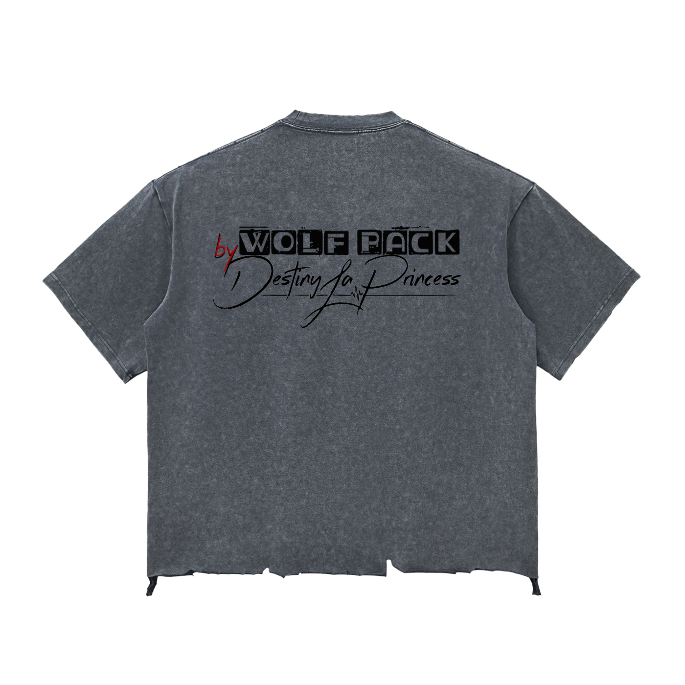Snow Wash Raw-Hem Boxy T-shirt